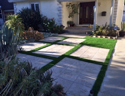 Faux Grass Bettendorf, Iowa Paver Patio, Front Yard Ideas