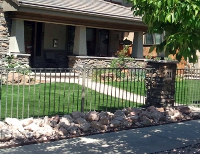 Turf Grass North Chicago, Illinois Backyard Deck Ideas, Small Front Yard Landscaping