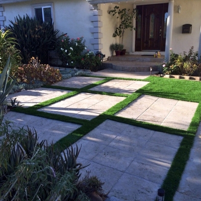 Faux Grass Bettendorf, Iowa Paver Patio, Front Yard Ideas